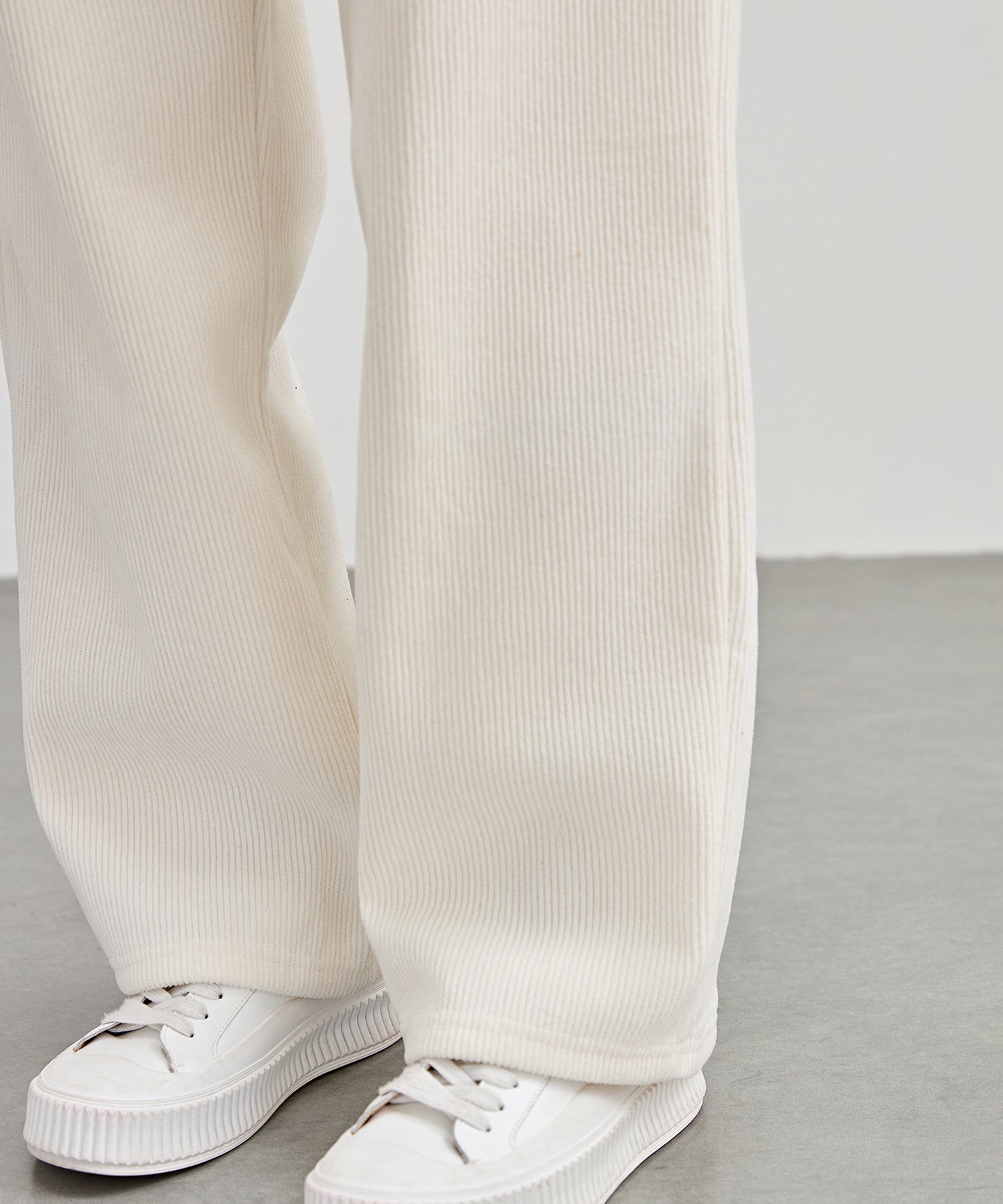 ハートボタン コーデュロイ ストレート パンツ