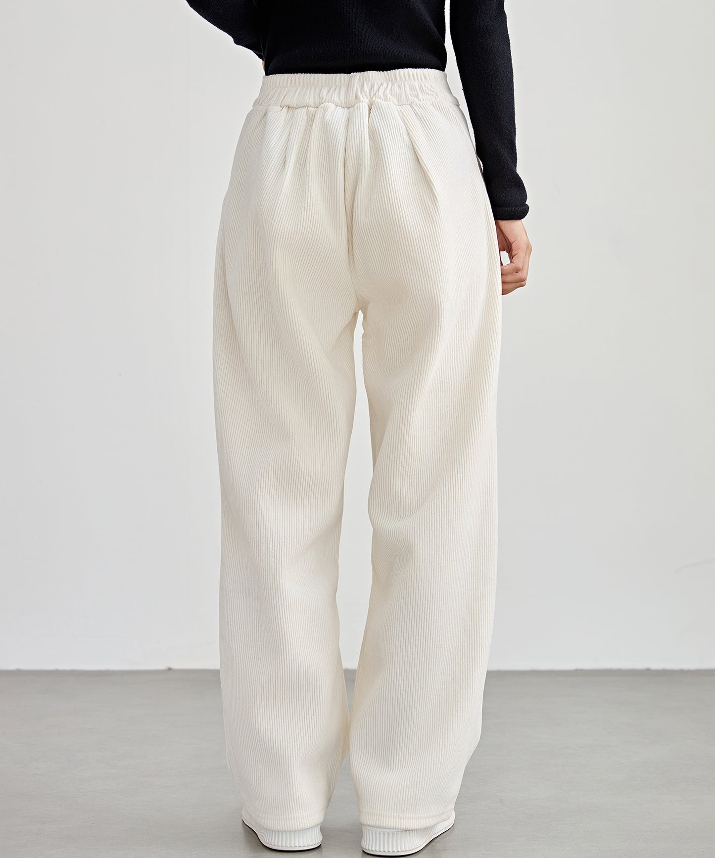 ハートボタン コーデュロイ ストレート パンツ