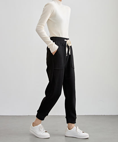 裏起毛 厚手 テーパード スウェット パンツ