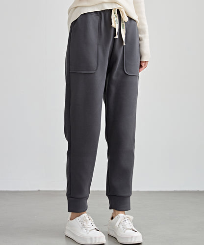 裏起毛 厚手 テーパード スウェット パンツ