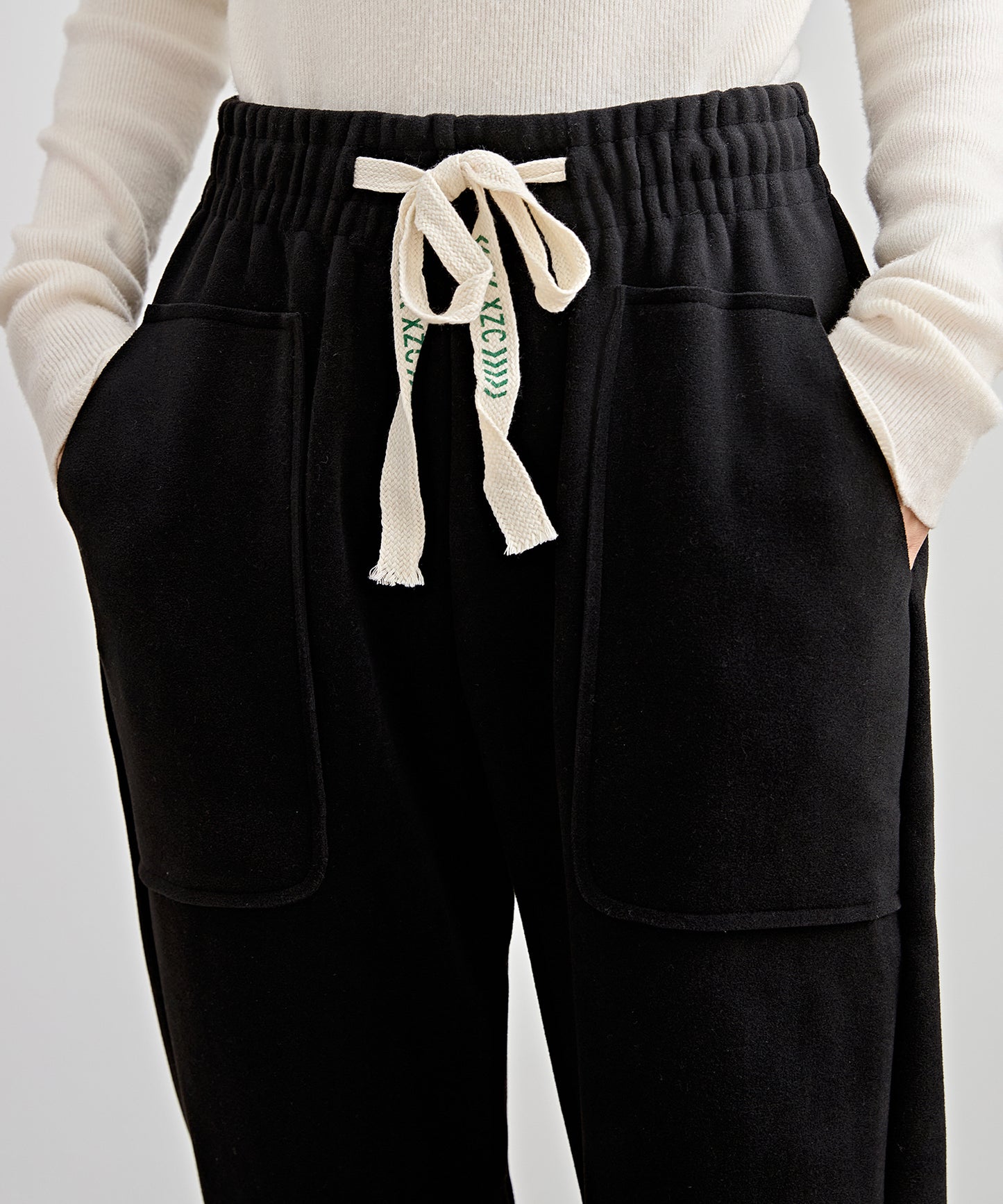 裏起毛 厚手 テーパード スウェット パンツ