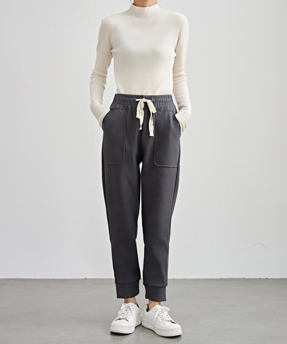 裏起毛 厚手 テーパード スウェット パンツ