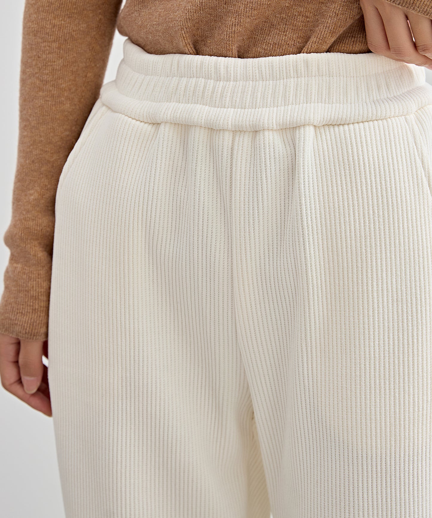 サイド スリット ストレート コーデュロイ パンツ 裏起毛