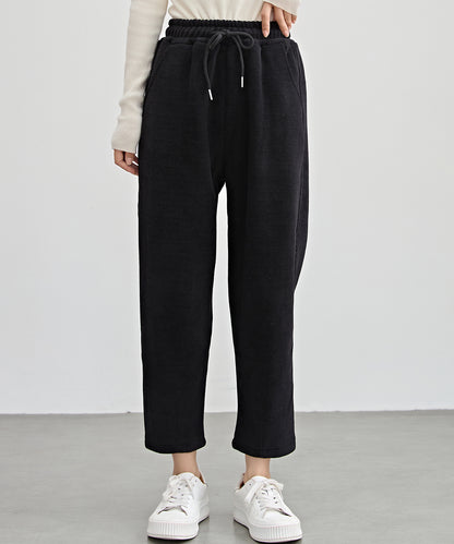 裏起毛 コーデュロイ イージー テーパード パンツ