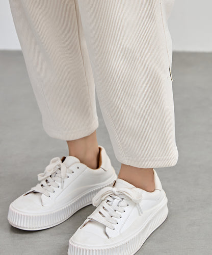 裏起毛 コーデュロイ イージー テーパード パンツ