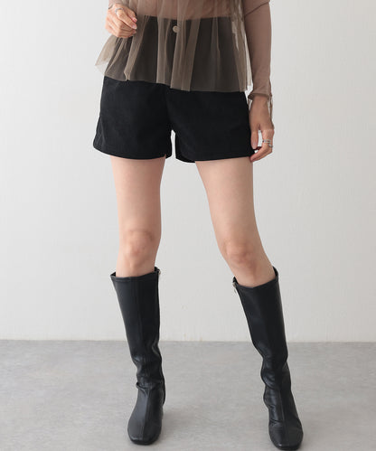 タック フレア コーデュロイ パンツ キュロット