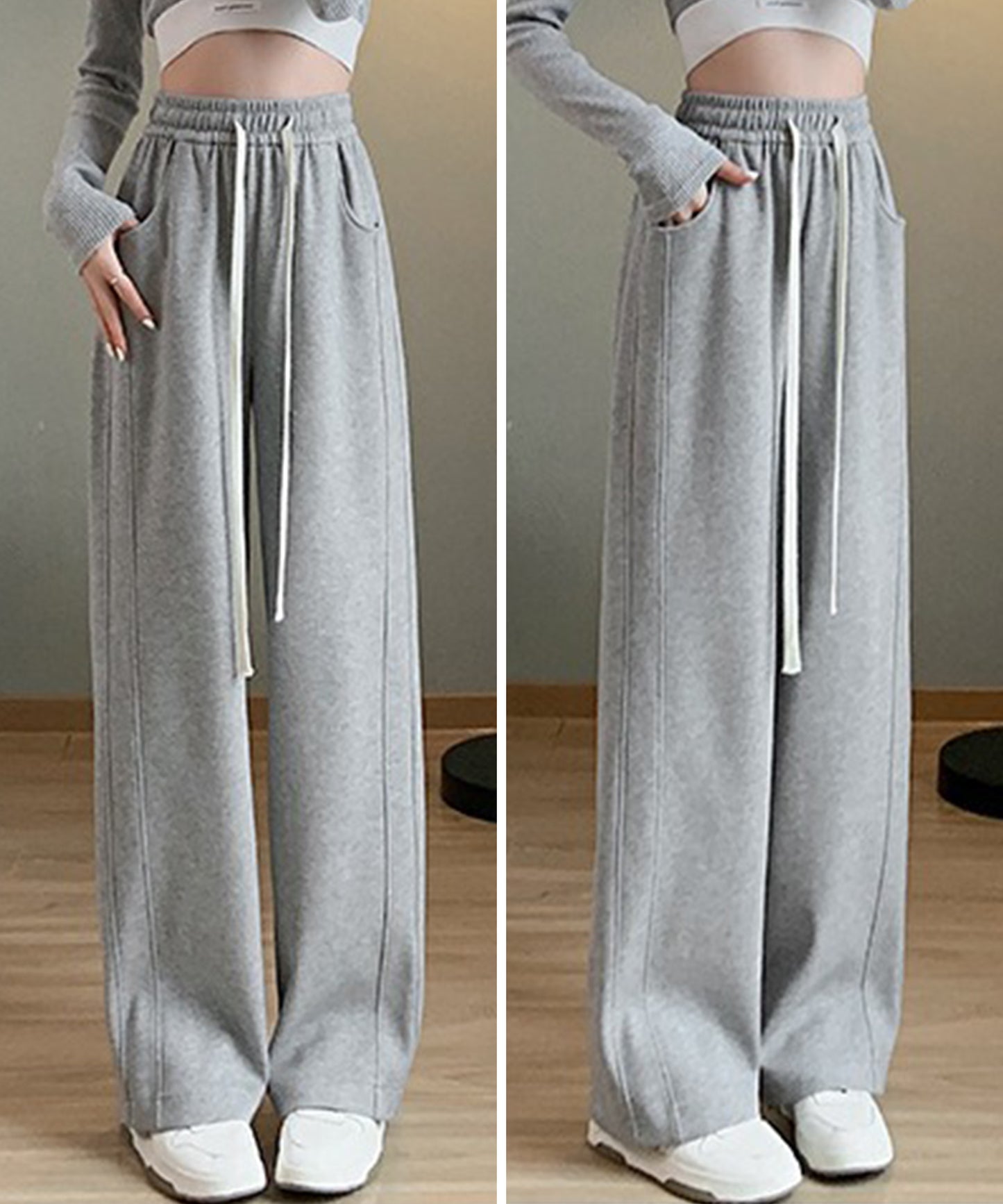 ライン ワイド スウェット トラック パンツ