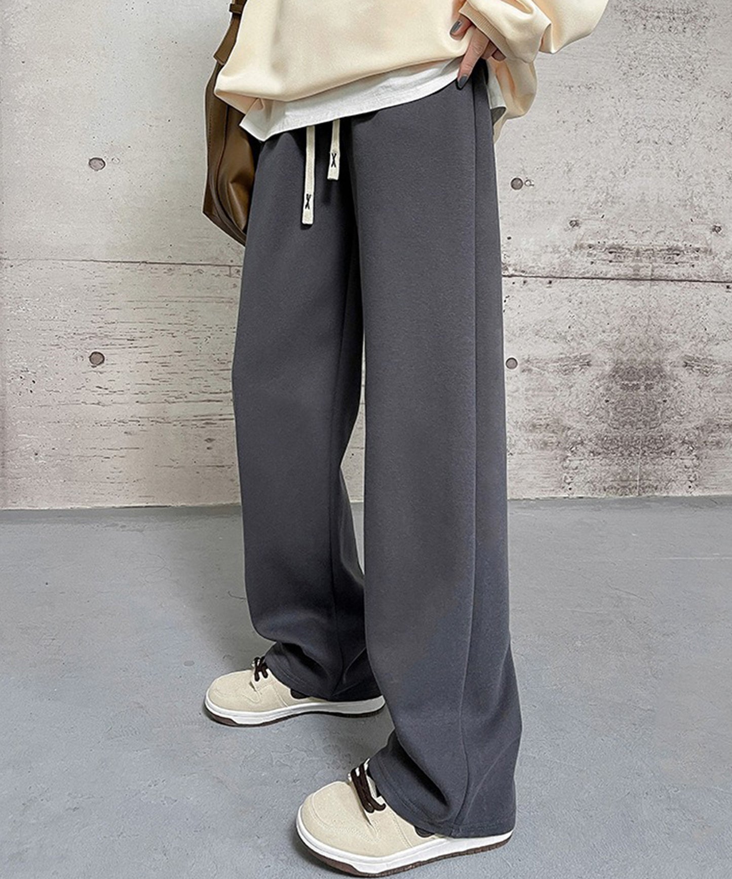 セミワイド ベーシック スウェット トラック パンツ