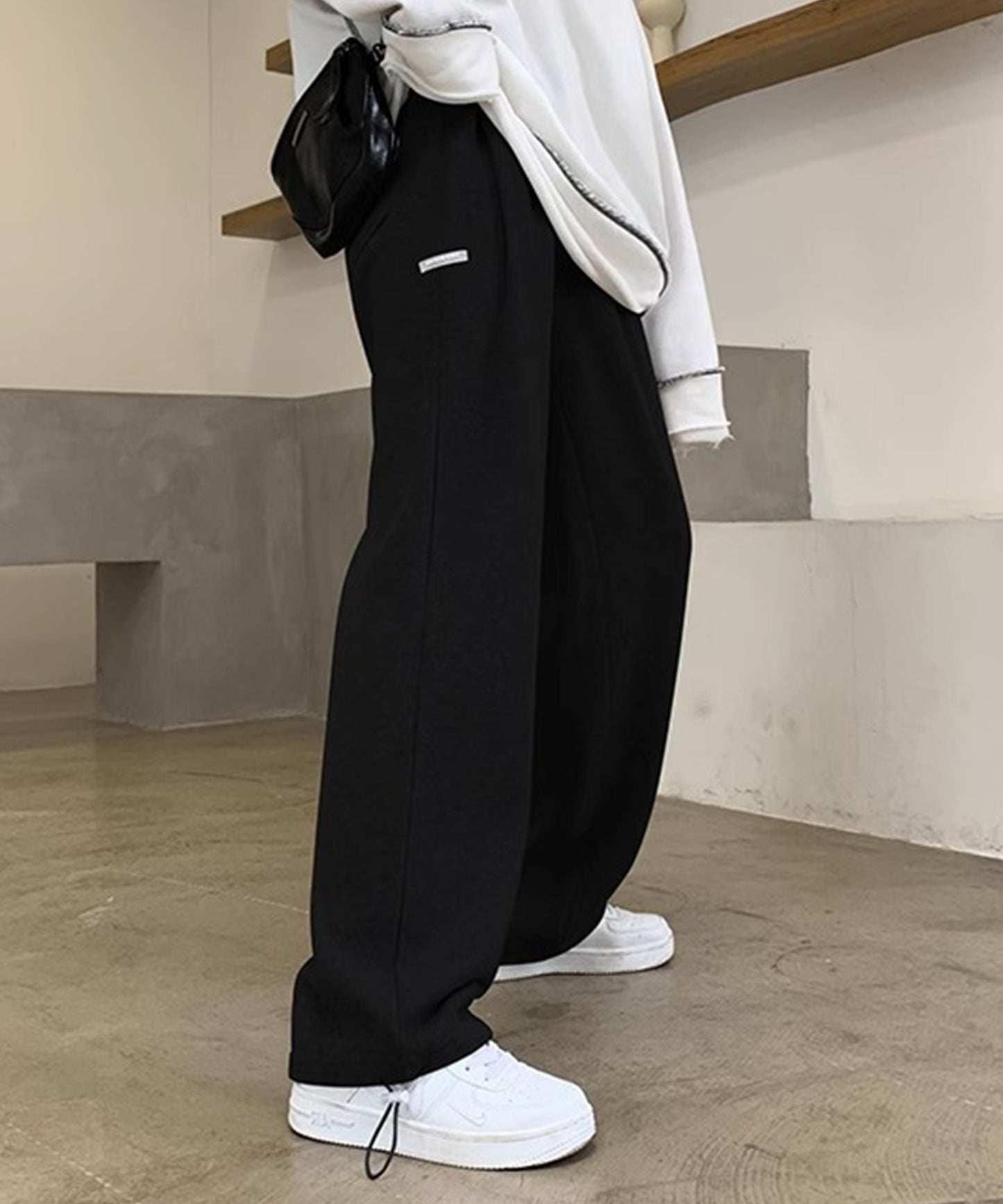 裾絞り ドロスト スウェット トラック パンツ