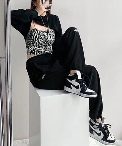 裾絞り ドロスト スウェット トラック パンツ