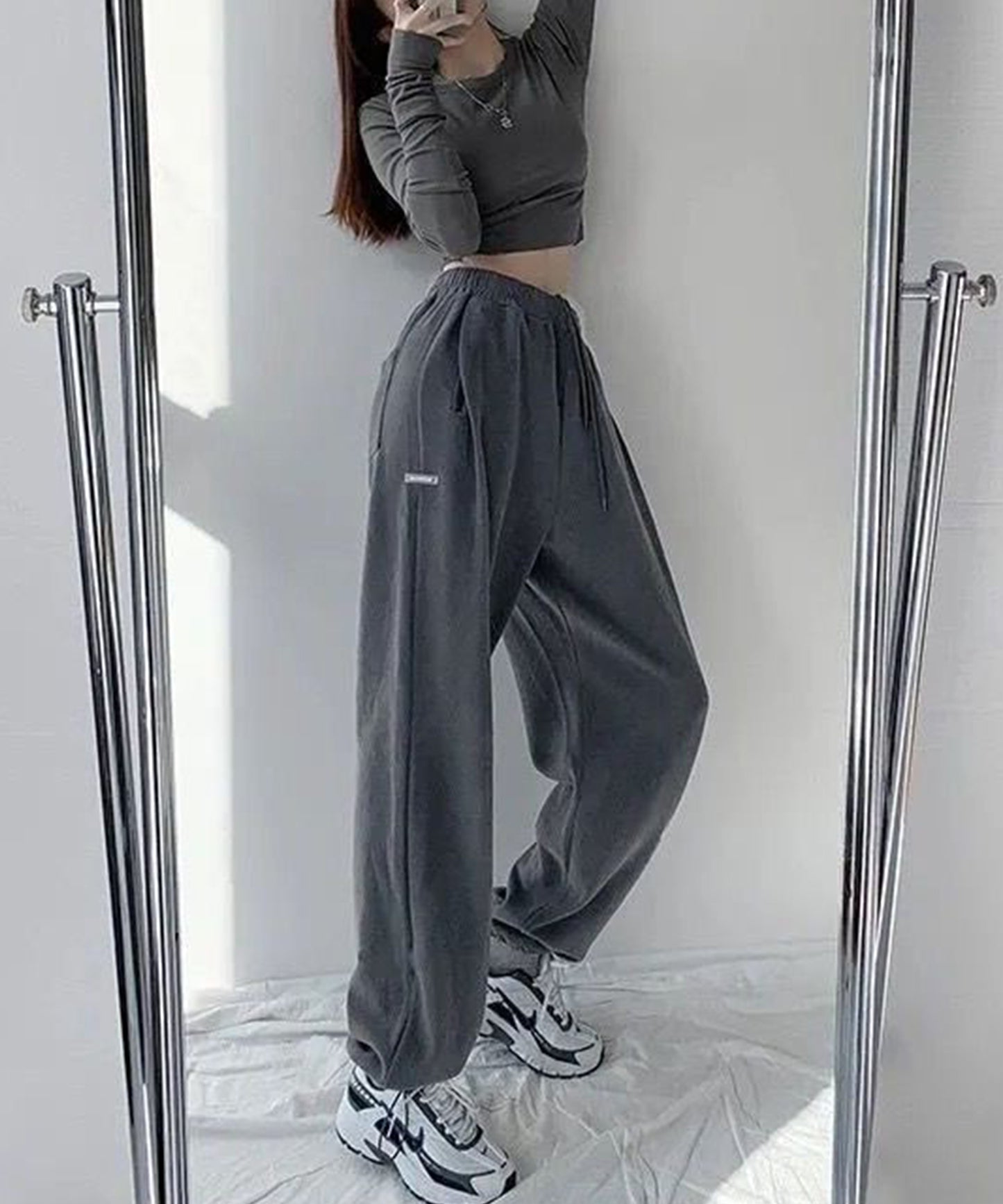 裾絞り ドロスト スウェット トラック パンツ