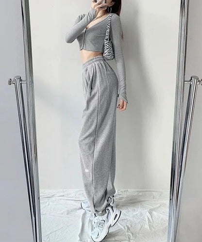 裾絞り ドロスト スウェット トラック パンツ
