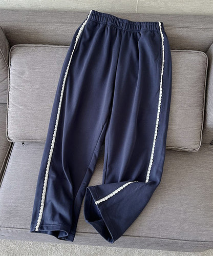 レース使い セミワイド スウェット トラック パンツ