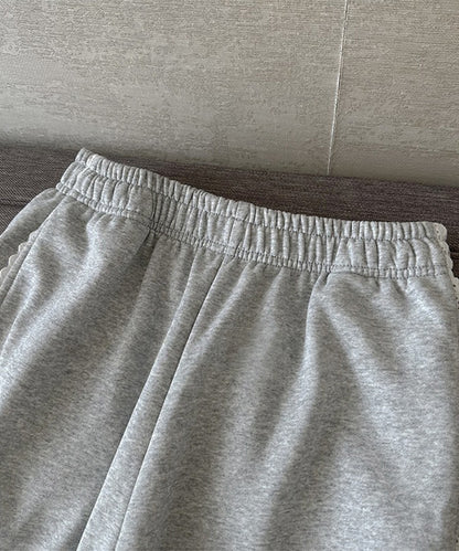 レース使い セミワイド スウェット トラック パンツ