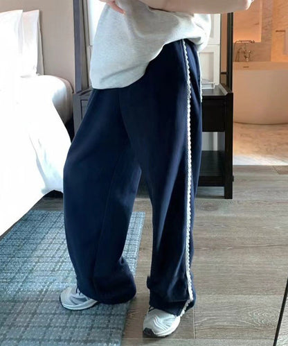 レース使い セミワイド スウェット トラック パンツ