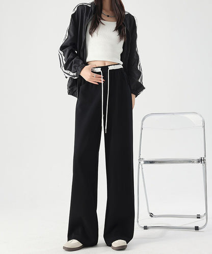 配色 セミワイド スウェット トラック パンツ