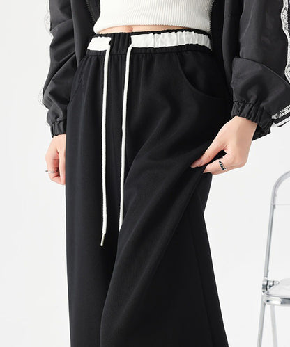 配色 セミワイド スウェット トラック パンツ