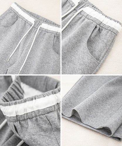 配色 セミワイド スウェット トラック パンツ