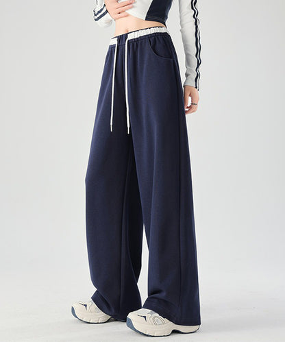 配色 セミワイド スウェット トラック パンツ