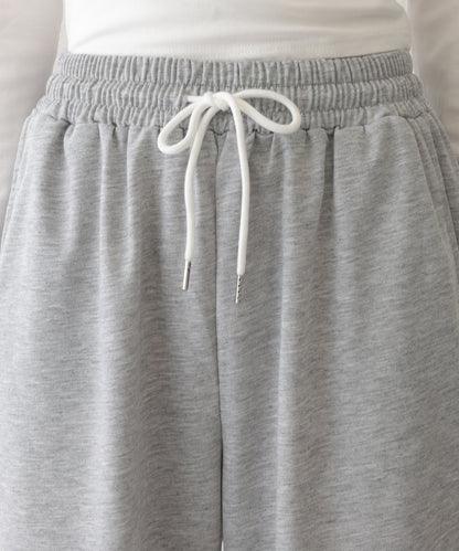 配色 切り替え 裏毛 ワイド スウェット トラック パンツ