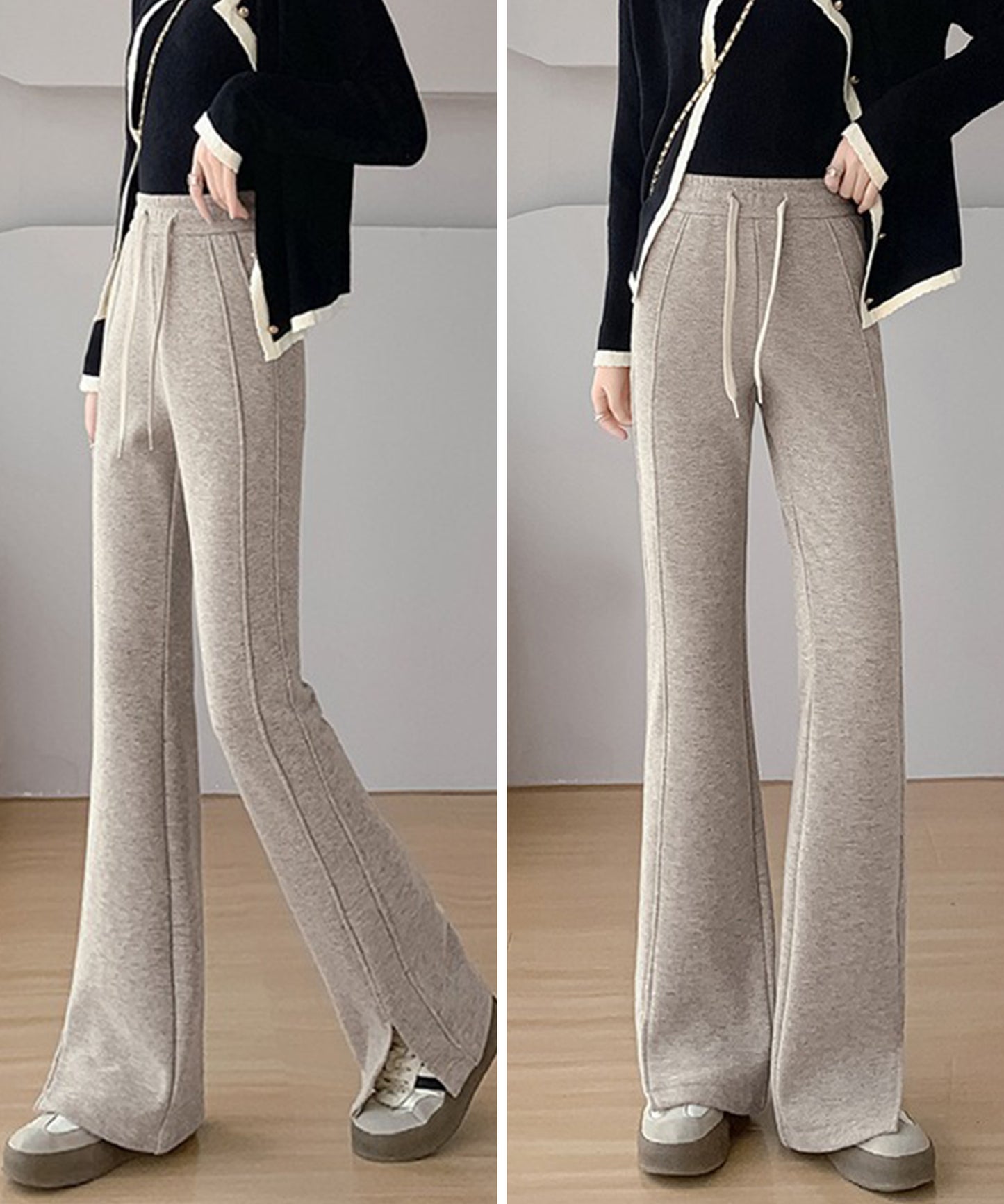 フレア スリット入り スウェット トラック パンツ