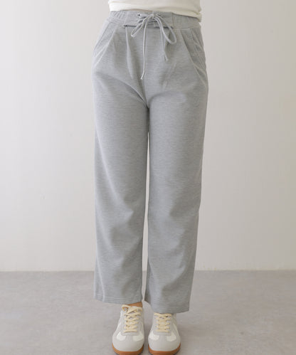 ウエスト レースアップ タック スウェット パンツ
