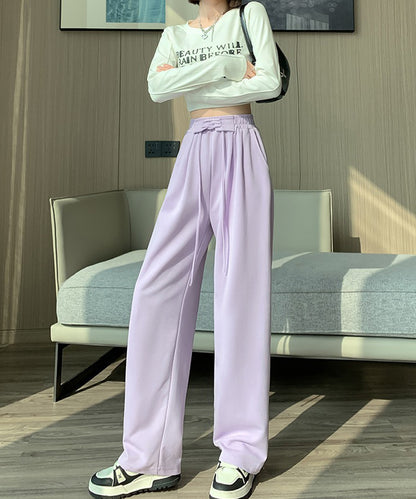 ウエスト レースアップ タック スウェット パンツ