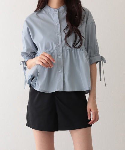 タック ハイウエスト フレア ショート パンツ