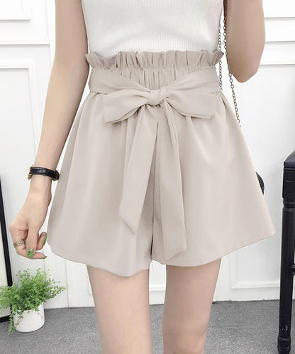リボン ベルト ハイウエスト ショート パンツ