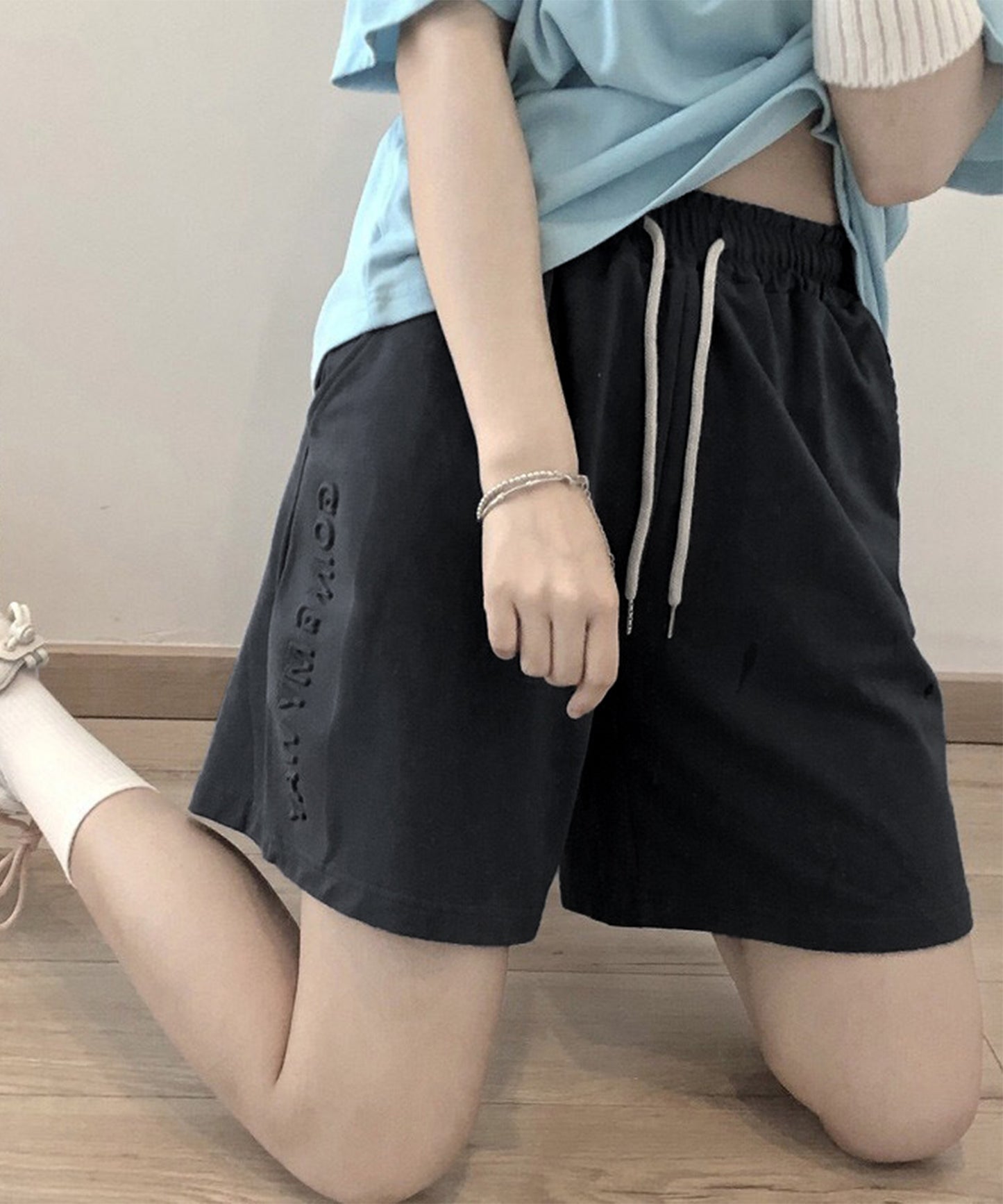 ロゴ入り スウェット リラックス ショート パンツ