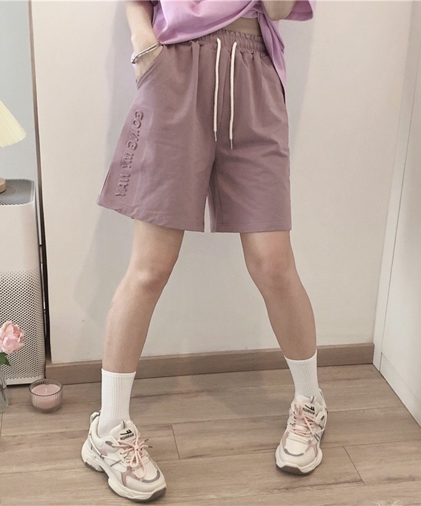 ロゴ入り スウェット リラックス ショート パンツ