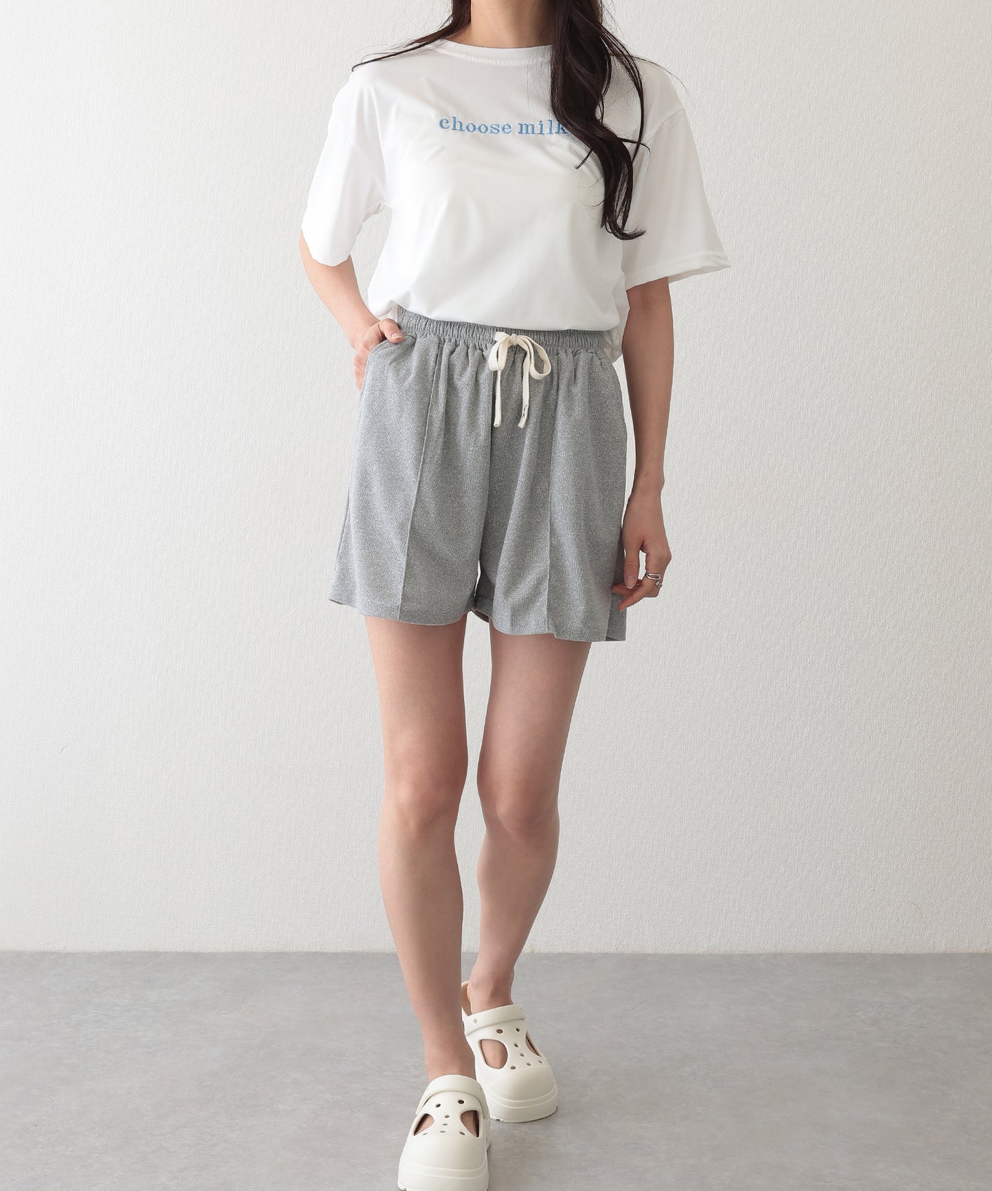 スウェット リラックス センターシーム ショート パンツ