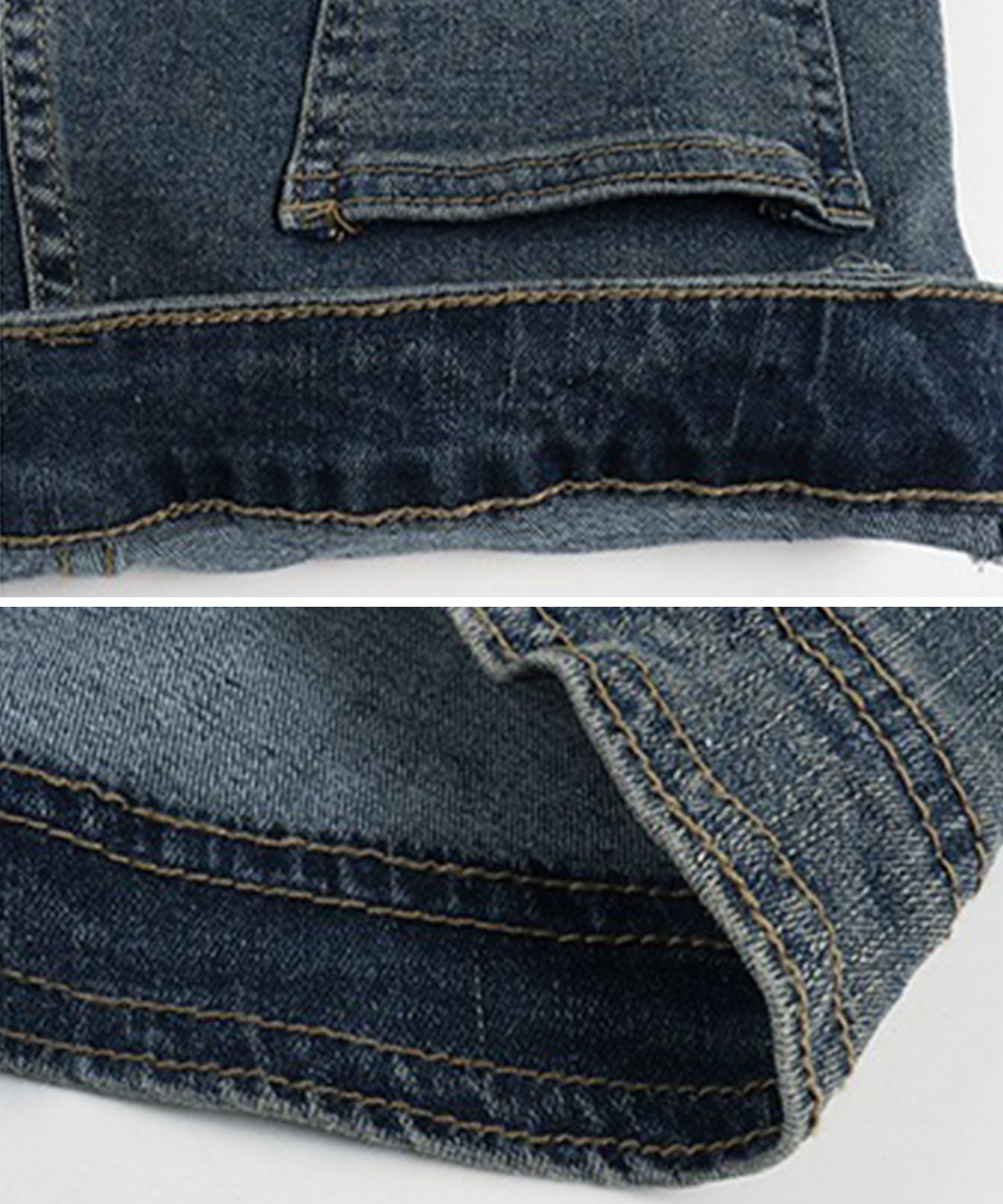 ユーズド風 ハイウエスト デニム ショート パンツ