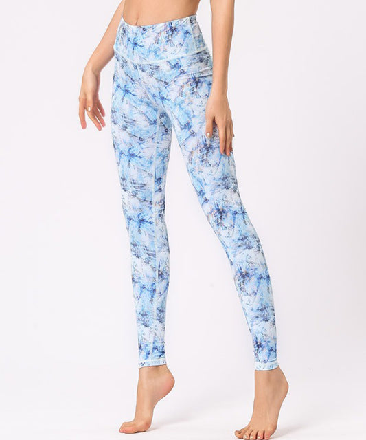 ボタニカル アート ハイウエスト ヨガ レギンス 水着 水陸両用