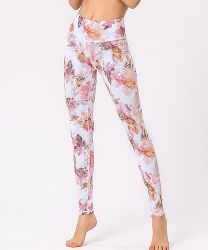 ボタニカル アート ハイウエスト ヨガ レギンス 水着 水陸両用