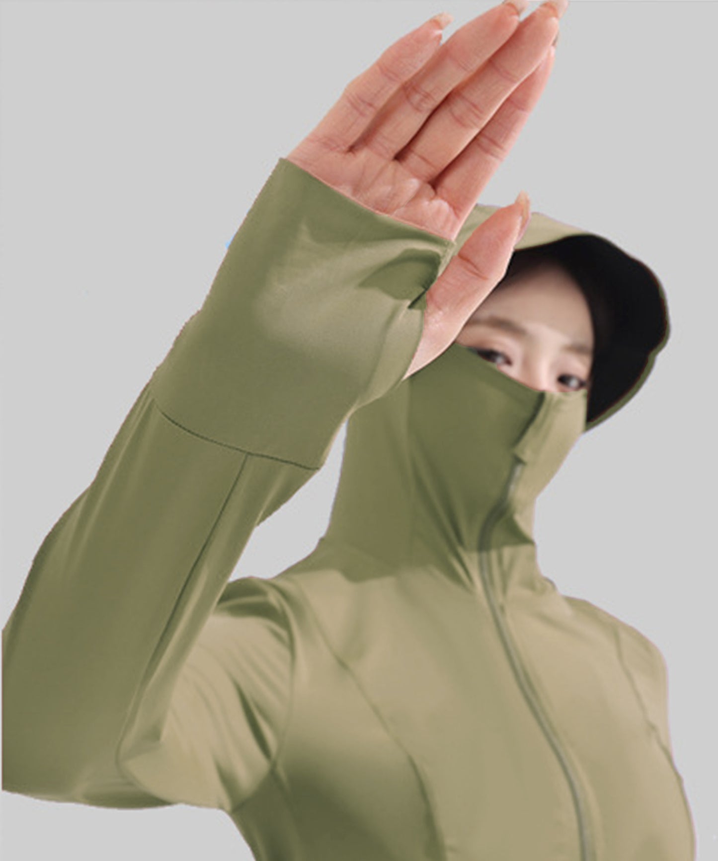 ウエスト シェイプ コンパクト ジップアップ ラッシュガード
