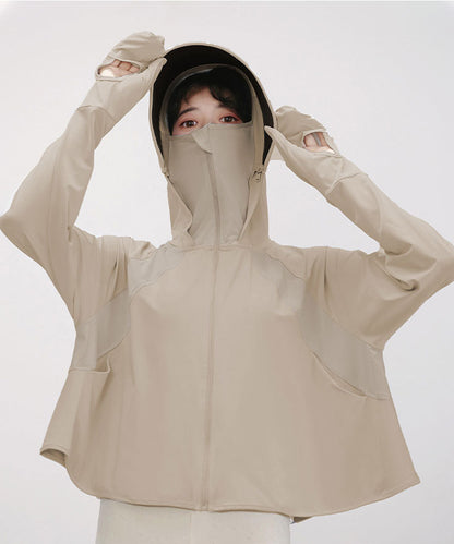 グローブ付き フロントジップ コンパクト 長袖 ラッシュガード