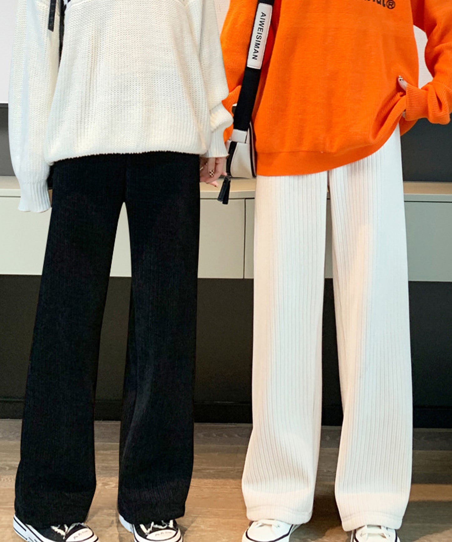 コーデュロイイージーフレアワイドパンツ