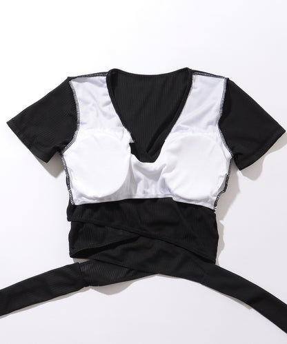 サイド リボン カシュクール風 タンキニ セット