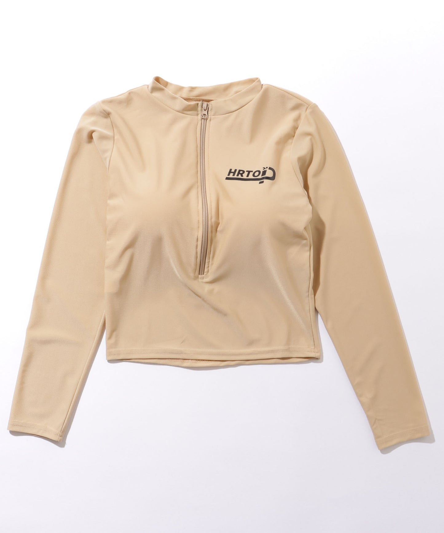 【2点セット】 ハーフジップ カップ付き 長袖 ラッシュガード