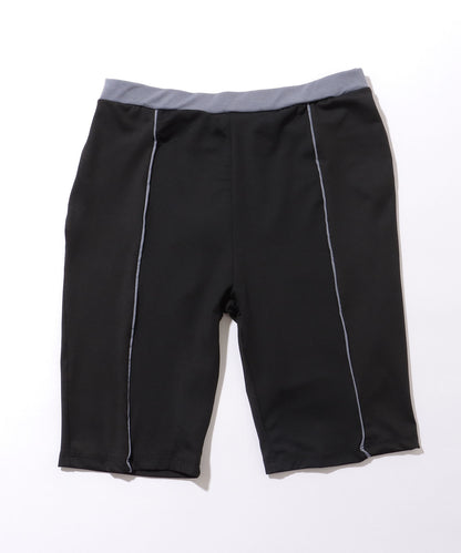 【3点セット】 シアー トップス付き シンプル 3分丈 ラッシュガード