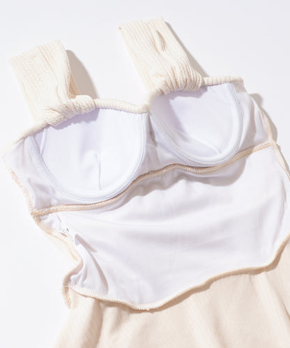 【2点セット】ハートネック ワイド ショルダー ワンピース 水着