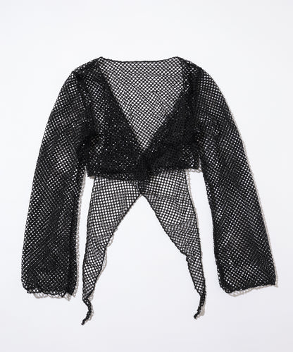 【4点セット】メッシュ ボレロ付き ホルター 三角 ビキニ