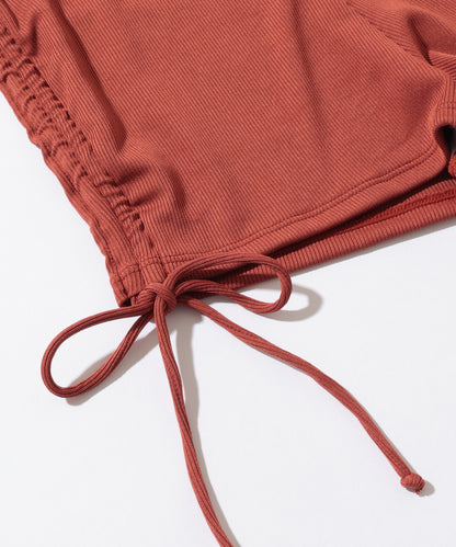 【2点セット】ソリッドカラー リブ ホルター タンキニ