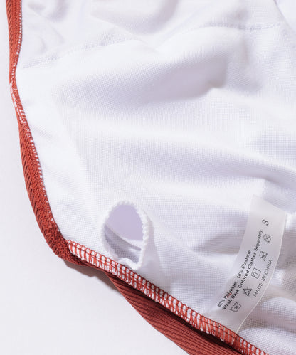 【2点セット】ソリッドカラー リブ ホルター タンキニ