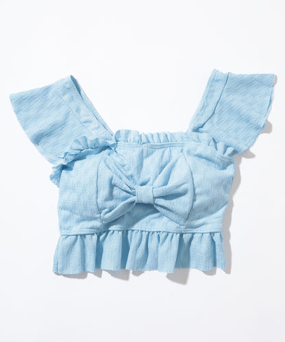 【2点セット】フリル リボン スカート タンキニ