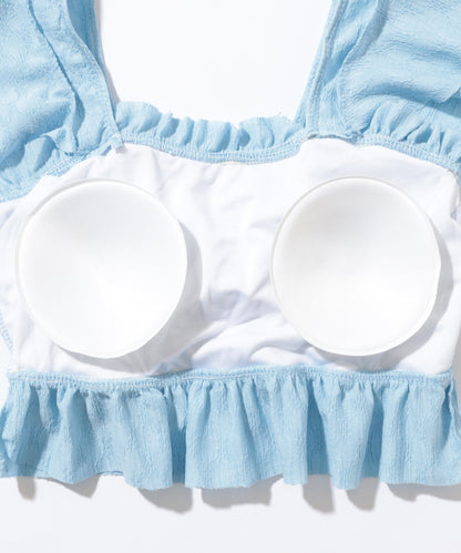 【2点セット】フリル リボン スカート タンキニ