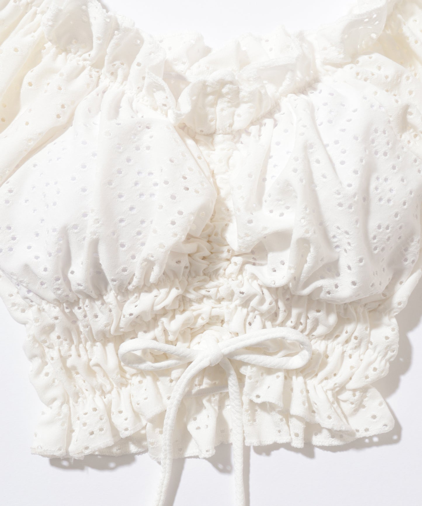 【2点セット】2WAY カットレース パフスリーブ オフショル タンキニ