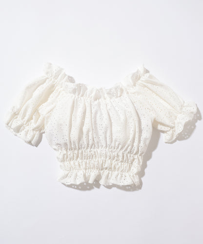 【2点セット】2WAY カットレース パフスリーブ オフショル タンキニ