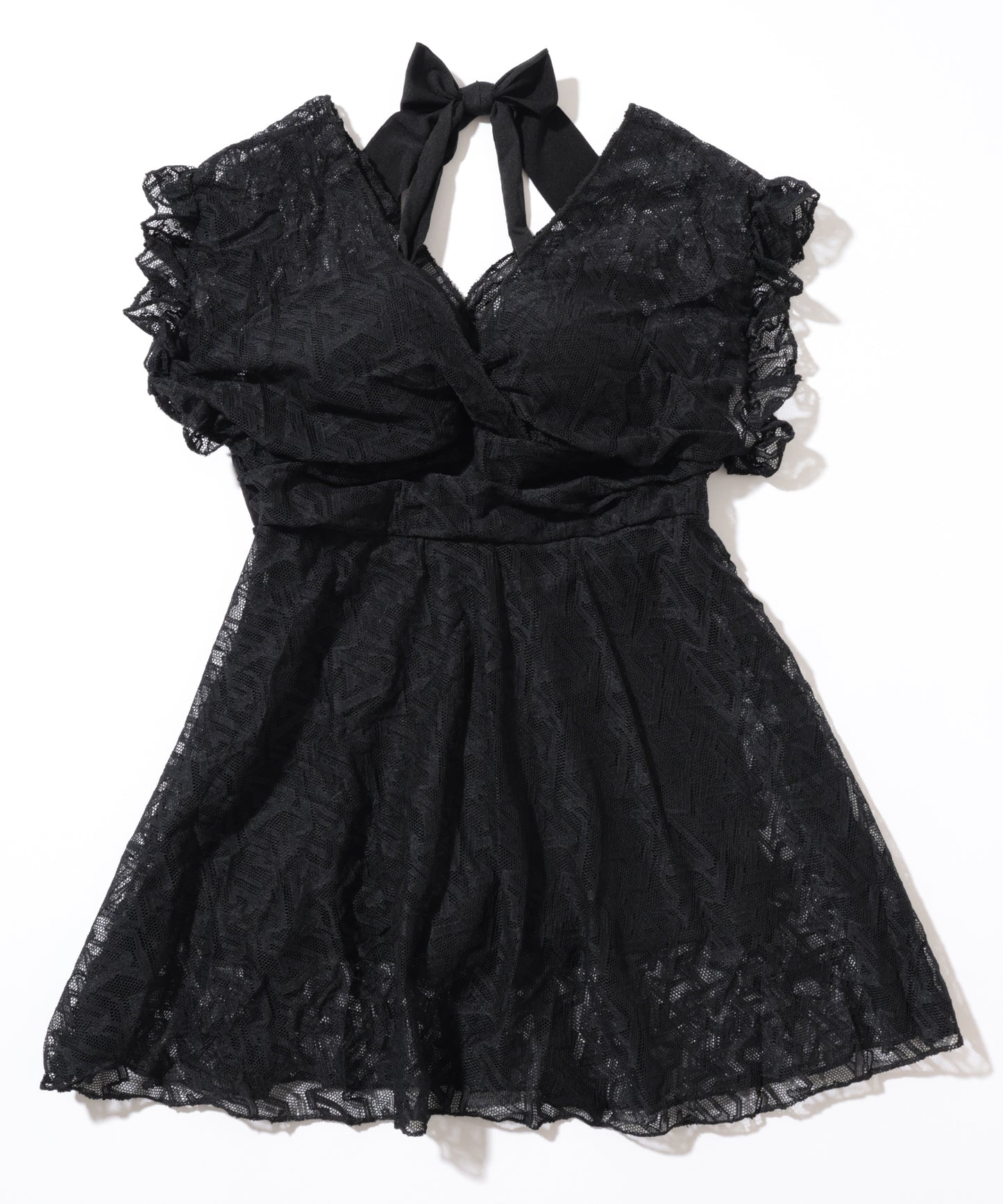 Vネック レース ホルター ワンピース スイムウエア